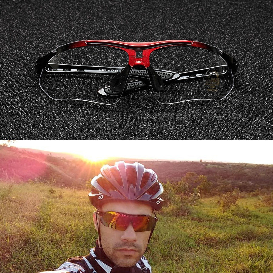 Óculos Ciclismo Bike 5 Lentes + Suporte Grau + Kit Completo